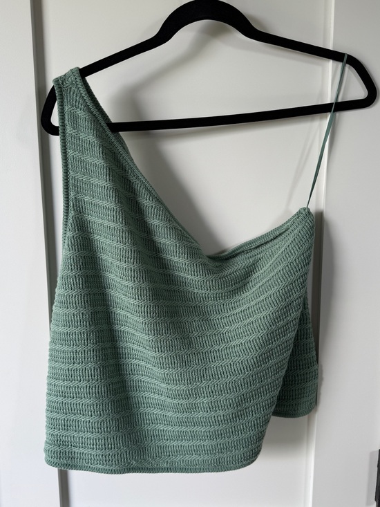 American Eagle Outfitters Tops - NWOT American Eagle One Shoulder Sweater Tank Cropped XXL